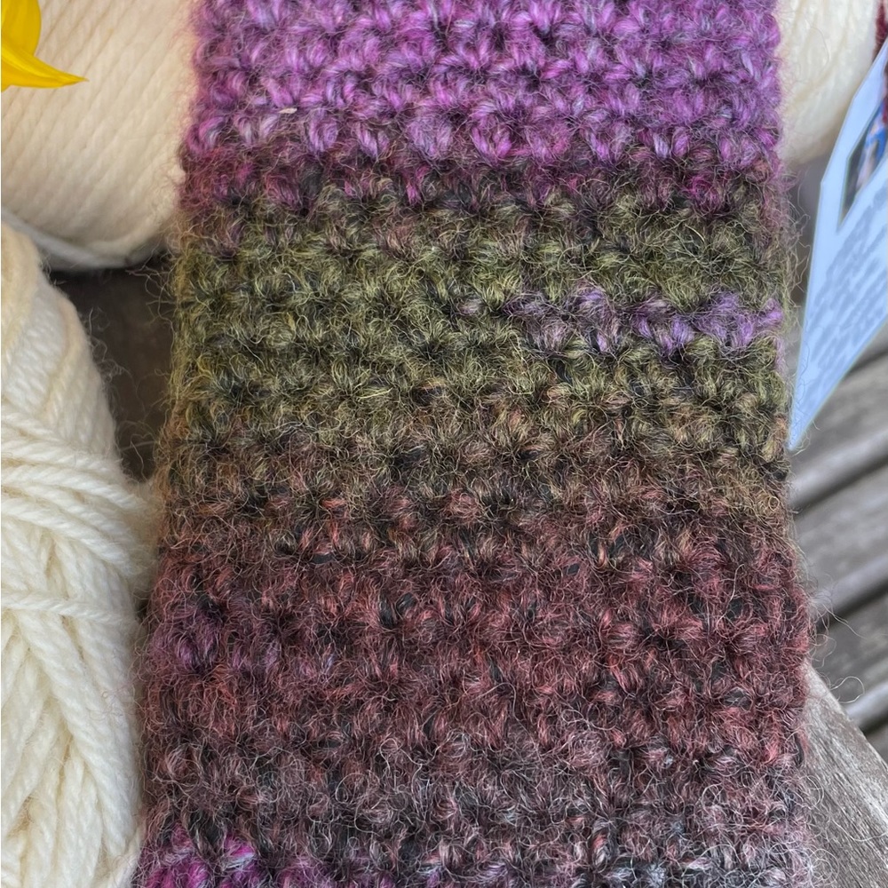 Hand crocheted smart phone &/or eyeglass case. 25% wool 75% acrylic